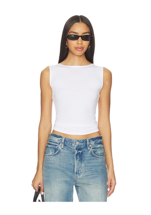 EB Denim South Beverly Tank Top in White. Size L. Also in M, S, XS.