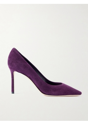 Jimmy Choo - Romy 85 Suede Pumps - Purple - IT35,IT36,IT36.5,IT37,IT37.5,IT38,IT38.5,IT39,IT39.5,IT40,IT40.5,IT41,IT41.5,IT42