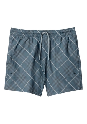Burberry checked swim shorts - Blue