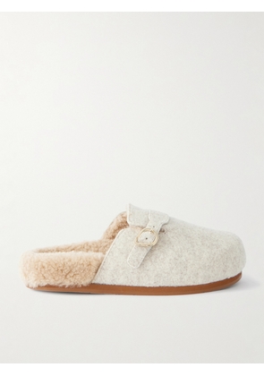 Ancient Greek Sandals - Vasilitsa Shearling-lined Felt Slippers - Neutrals - IT35,IT36,IT37,IT38,IT39,IT40,IT41,IT42