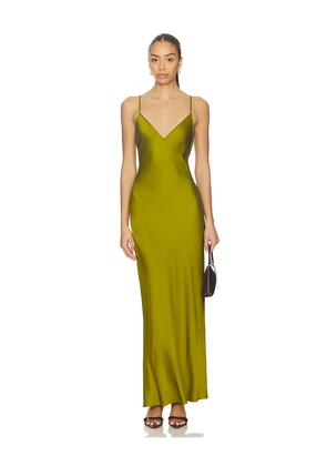 EAVES Svann Midi Slip Dress in Green. Size L. Also in M, S, XL, XS, XXS.