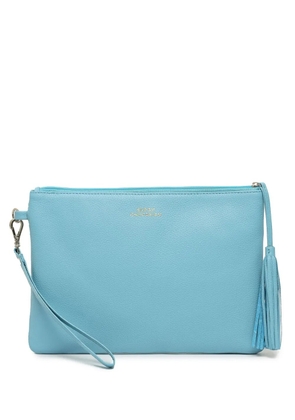 Sarah Chofakian Gal leather clutch bag - Blue