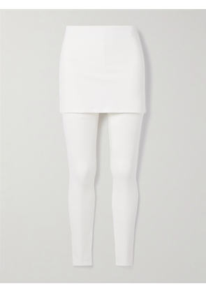 THE PARK - Joy Layered Stretch-tencel™ Lyocell Leggings - Cream - xx small,x small,small,medium,large,x large