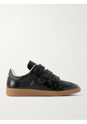 MARANT ÉTOILE - Beth Croc-effect Leather Sneakers - Black - FR36,FR37,FR38,FR39,FR40,FR41