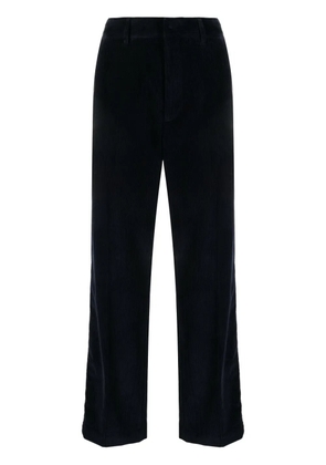 Palm Angels crochet-stripe cotton corduroy trousers - Blue