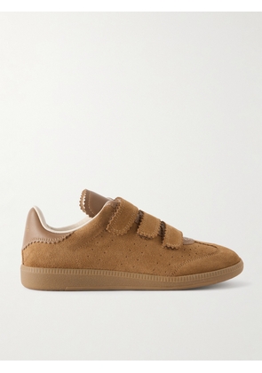 MARANT ÉTOILE - Beth Leather-trimmed Suede Sneakers - Brown - FR36,FR37,FR38,FR39,FR40,FR41