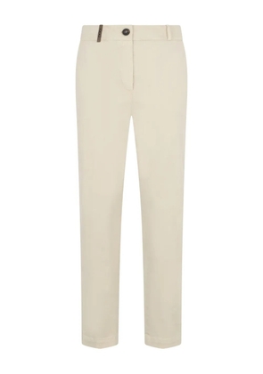 Peserico button zip trousers - Neutrals