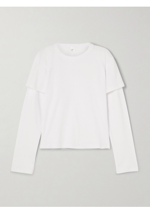 LESET - Margo Layered Cotton-jersey T-shirt - White - x small,small,medium,large