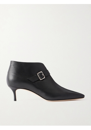 Manolo Blahnik - Mendiola 50 Buckled Leather Ankle Boots - Black - IT36,IT36.5,IT37,IT37.5,IT38,IT38.5,IT39,IT39.5,IT40,IT40.5,IT41,IT41.5,IT42