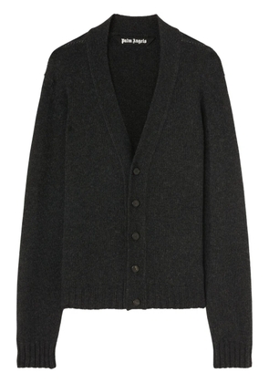 Palm Angels logo-intarsia cardigan - Grey