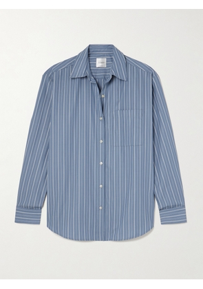 LESET - Yoshi Striped Cotton And Lyocell-blend Poplin Shirt - Blue - x small,small,medium,large