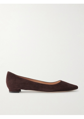 Manolo Blahnik - Bb Suede Ballet Flats - Brown - IT35,IT35.5,IT36,IT36.5,IT37,IT37.5,IT38,IT38.5,IT39,IT39.5,IT40,IT40.5,IT41,IT41.5,IT42,IT43