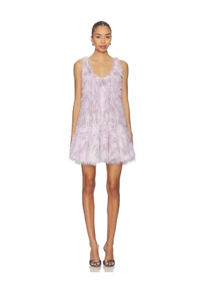 Diesel Astrid Faux Fur Dress in Lavender. Size L. Also in M, S, XS.