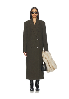 EAVES x Coco Sif Manteco Wool Coat in Green. Size L. Also in M, S, XL, XS, XXS.