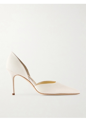 Manolo Blahnik - Taylerbinu 90 Satin Pumps - Ivory - IT36,IT36.5,IT37,IT37.5,IT38,IT38.5,IT39,IT39.5,IT40,IT40.5,IT41,IT41.5,IT42