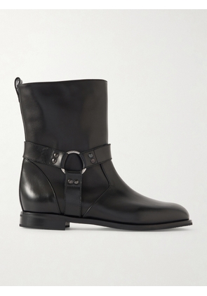 Manolo Blahnik - Calica Buckled Leather Biker Boots - Black - IT36,IT36.5,IT37,IT37.5,IT38,IT38.5,IT39,IT39.5,IT40,IT40.5,IT41,IT41.5,IT42