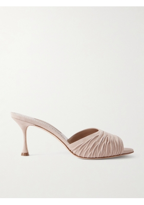 Manolo Blahnik - Pirua 70 Suede Mules - Neutrals - IT36,IT36.5,IT37,IT37.5,IT38,IT38.5,IT39,IT39.5,IT40,IT40.5,IT41,IT41.5,IT42,IT43