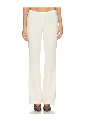 EAVES x Coco Auda Polished Crepe Pant in Ivory. Size L. Also in M, S, XL.