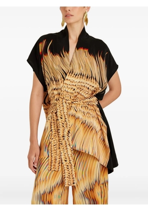 Lenny Niemeyer abstract-print belted jacket - Neutrals