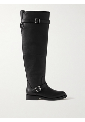 SIMKHAI - Noah Buckled Leather Over-the-knee Boots - Black - IT37,IT38,IT39,IT40,IT41