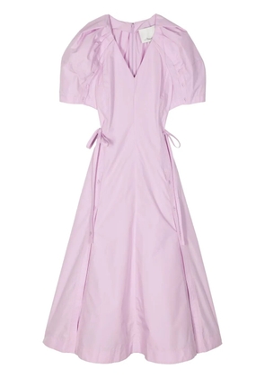 3.1 Phillip Lim puff-sleeve V-neck poplin dress - WISTERIA