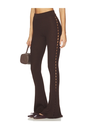 CORDOVA Savoie Knit Pant in Chocolate. Size L. Also in M, S, XS.