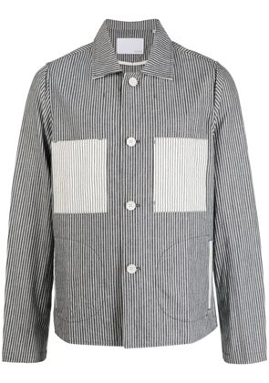 Private Stock The Musashi striped shirt jacket - Blue