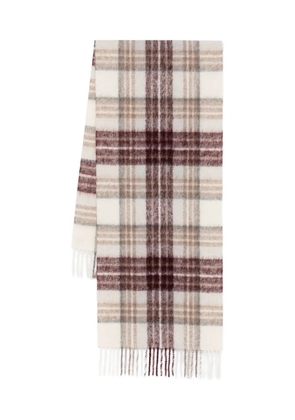 Eleventy plaid fringed scarf - Neutrals