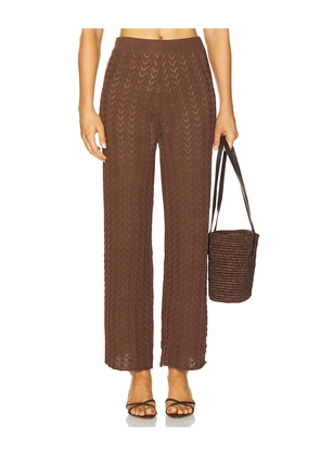 AZULU Marlowe Pant in Brown. Size L. Also in XS, S, M.