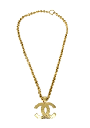 CHANEL Pre-Owned 1994 CC-pendant cable chain necklace - Gold
