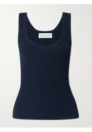 Dries Van Noten - Ribbed Stretch-knit Tank - Blue - x small,small,medium,large