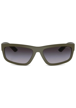 Prada Linea Rossa matte rectangle frame sunglasses - Green