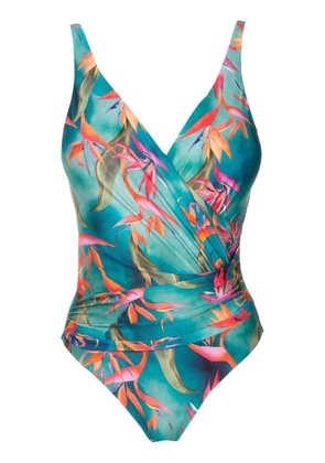 Lygia & Nanny Maisa graphic-print swimsuit - Blue