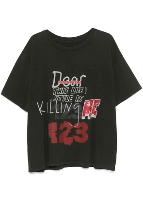 RRR123 slogan-print T-shirt - Green