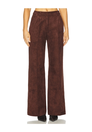 Amanda Uprichard x REVOLVE Slater Suede Pants in Chocolate. Size L. Also in M, S, XS.