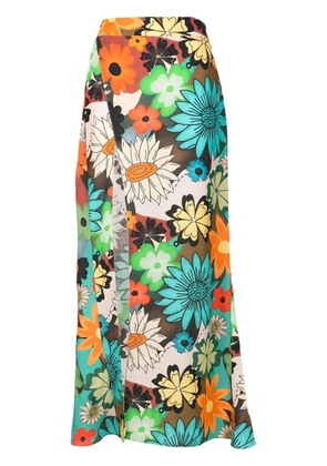 Amir Slama floral-print wrap skirt - Multicolour