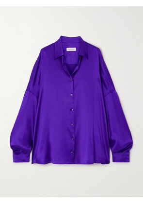 Dries Van Noten - Casia Oversized Silk-satin Shirt - Purple - x small,small,medium,large