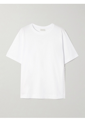 Dries Van Noten - Button-detailed Cotton-jersey T-shirt - White - x small,small,medium,large