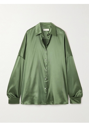 Dries Van Noten - Casia Oversized Silk-satin Shirt - Green - x small,small,medium,large