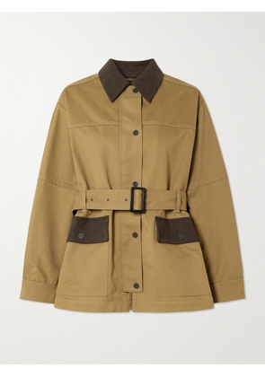 Purdey - Lexham Belted Coated-cotton Jacket - Green - x small,small,medium,large,x large