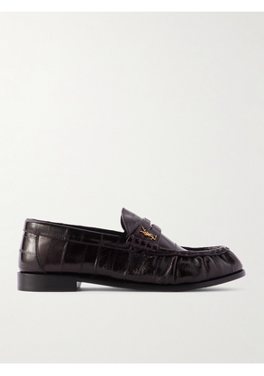SAINT LAURENT - Le Loafer Eel Loafers - Brown - EU 36,EU 37,EU 38,EU 39,EU 40,EU 40.5
