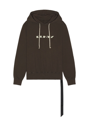 DRKSHDW by Rick Owens Oversized Hoodie in Scab in Brown. Size L. Also in M, XL/1X.