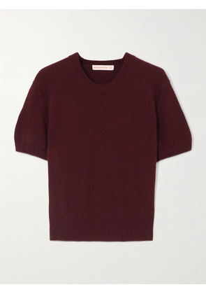 &Daughter - Wicklow Wool T-shirt - Burgundy - x small,small,medium,large,x large