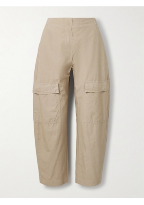 LESET - Kyoto Cotton-poplin Barrel-leg Pants - Neutrals - x small,small,medium,large,x large