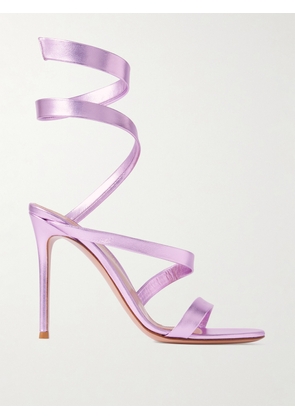 Gianvito Rossi - Opera 105 Metallic Leather Sandals - Purple - IT36,IT36.5,IT37,IT37.5,IT38,IT38.5,IT39,IT39.5,IT40,IT40.5,IT41,IT41.5,IT42