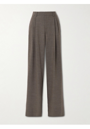 LIBEROWE - Annie Pleated Twill Wide-leg Pants - Neutrals - x small,small,medium,large,x large