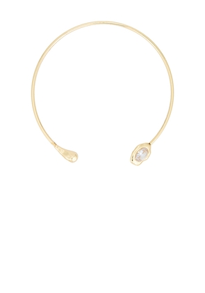 Ettika Liquid Luxe Contour Collar in Metallic Gold.