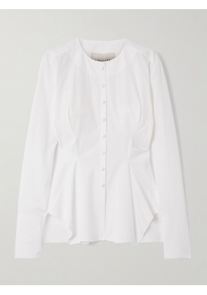 LIBEROWE - Lavinia Cotton-poplin Peplum Blouse - White - x small,small,medium,large,x large