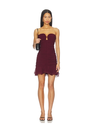 ASTR the Label Salena Dress in Wine. Size L. Also in M, S, XL, XS.
