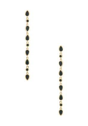 Ettika Crystal Rainfall Earrings in Black.